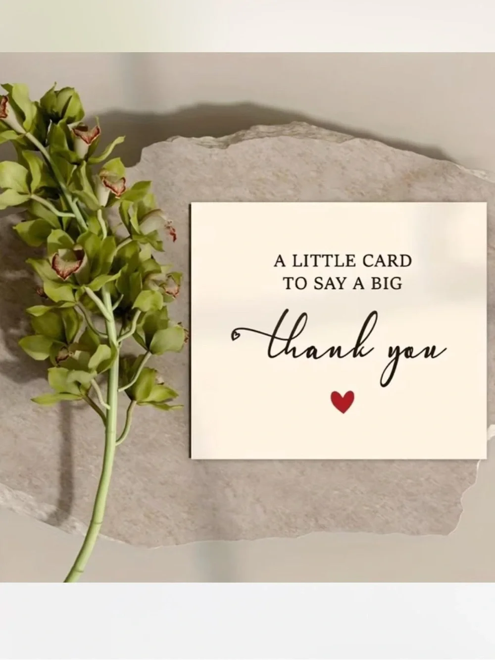 💜 NWT Square Little Card Big Thanks Small Heart Thank You Cards (50 Cards)